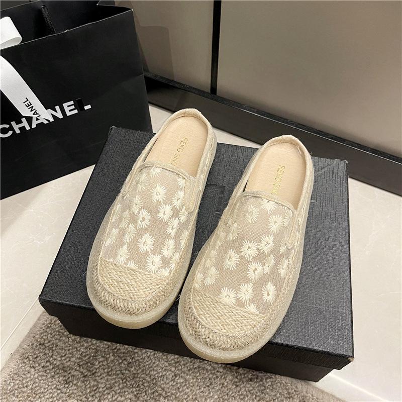 Fisherman Shoes Women's Bag Head Half Slippers Women's Outer Wear 2025 New Summer Mesh Breathable One Pedal Thick-soled Cool Slippers