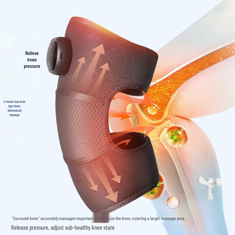 Heated Knee Massager with Hot Compress and Vibration Therapy