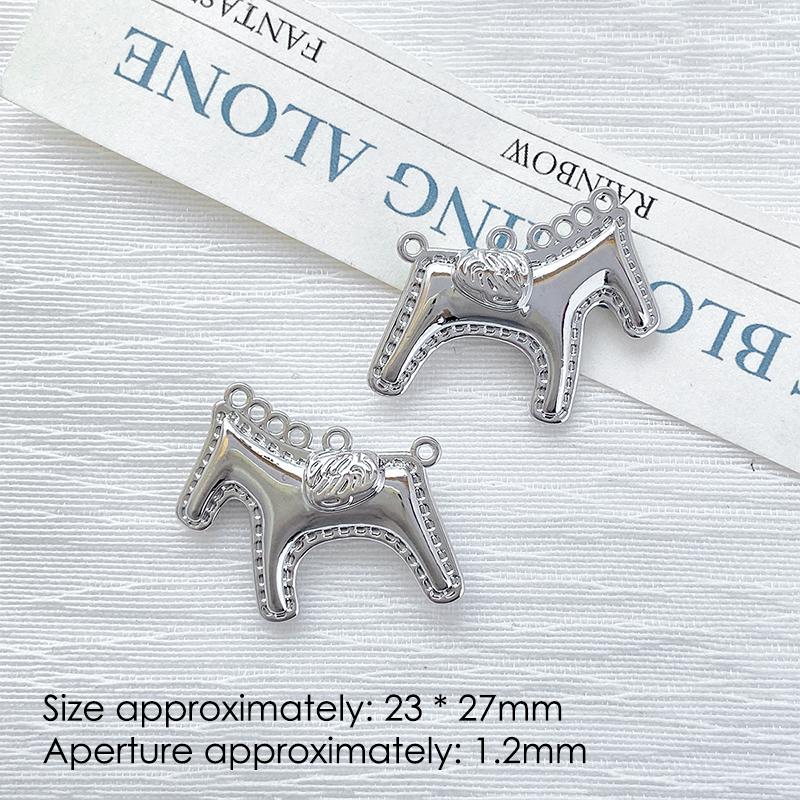 1Pcs Cute Simple Horse Animal Pendant Charms For Handmade Jewelry Making Necklace Earrings Bracelet Diy Accessories Supplies