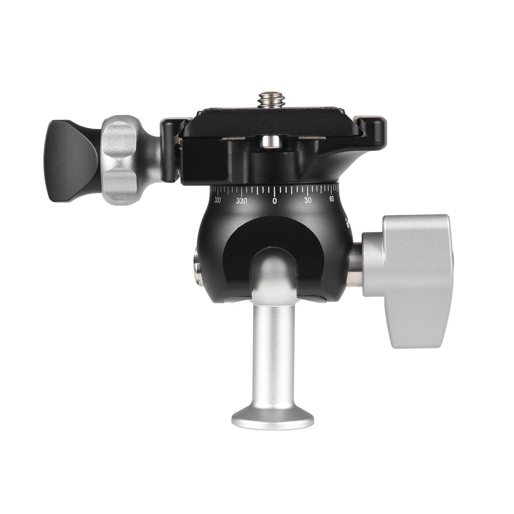 Q-01A Stativhuvud Aluminiumlegering Kulhuvud Inverterat Kamera-kulhuvud för Stativ med Snabb