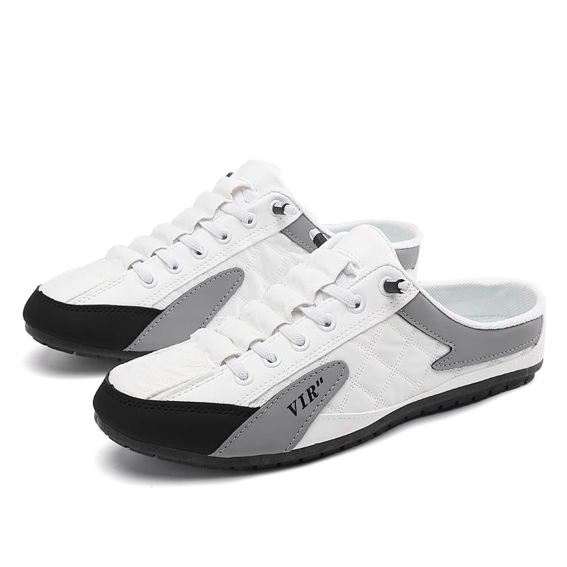 Fashion Trendy Half Slippers Flat Casual Shoes for Men Classic Summer Slippers Mans Flats Concise Men's Sneakers Slip on Male Slippers