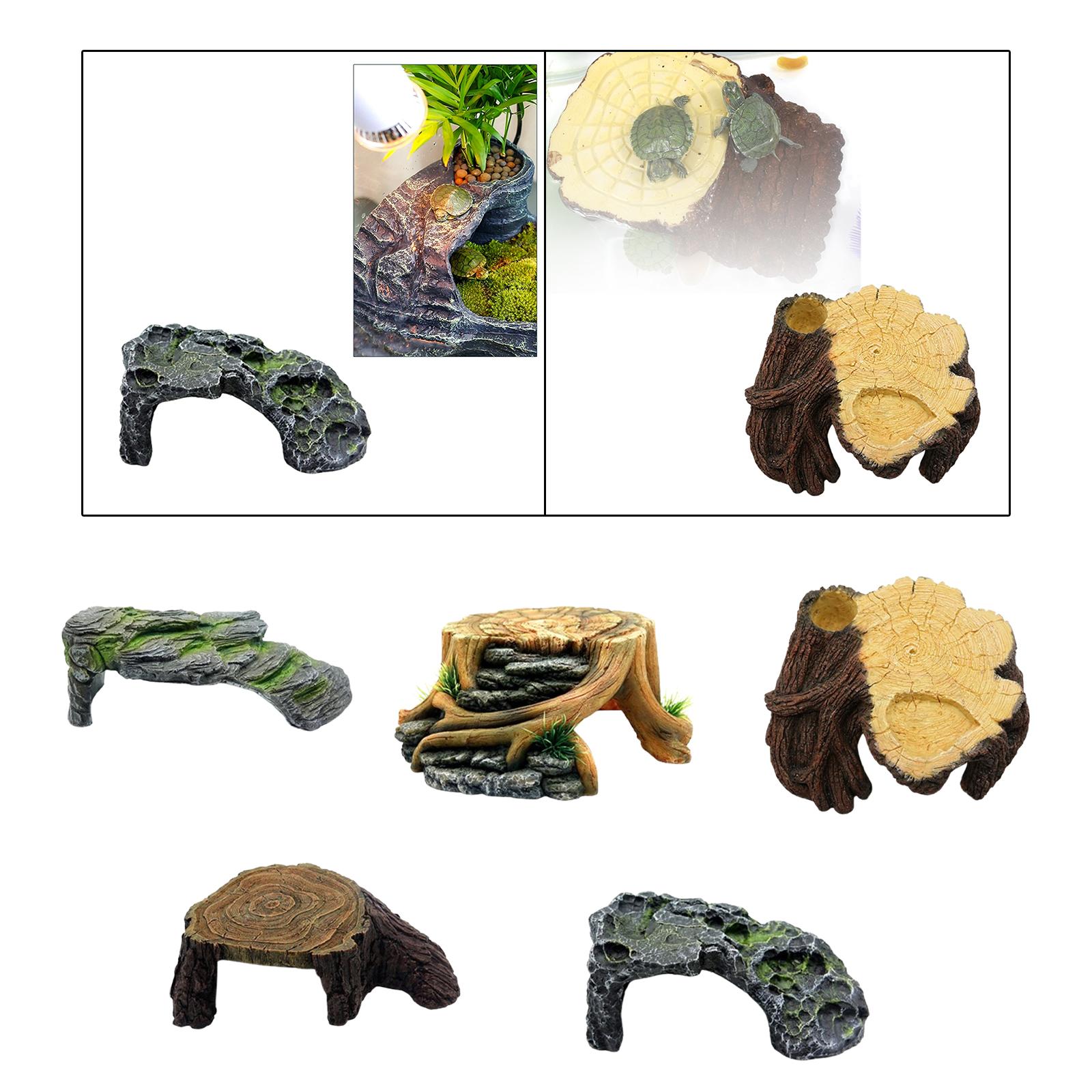 

Укрытие для рептилий смола украшение для аквариума ландшафтное украшение украшение для аквариума для змей ящериц амфибий 16cmx9cmx6cm