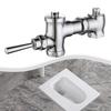 Heavy Duty Brass Toilet Flush Valve Wear-Resistant Manual Press Valve for Squat Toilet Versatile Application in School Hotel