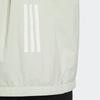 Adidas Solid Logo Stripe Stand Collar Jacket Women Outerwear Linen-Green HM2807