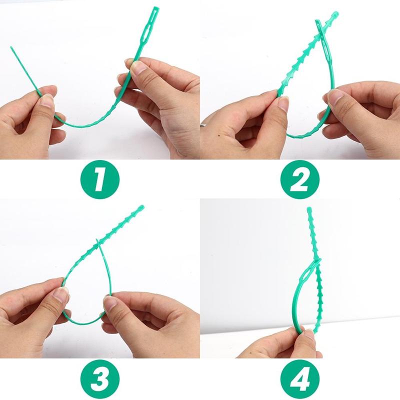 50pcs Reusable Adjustable Garden Cable Ties Plant Support Shrub Fastener Tree Fixer Nylon Cable Tool