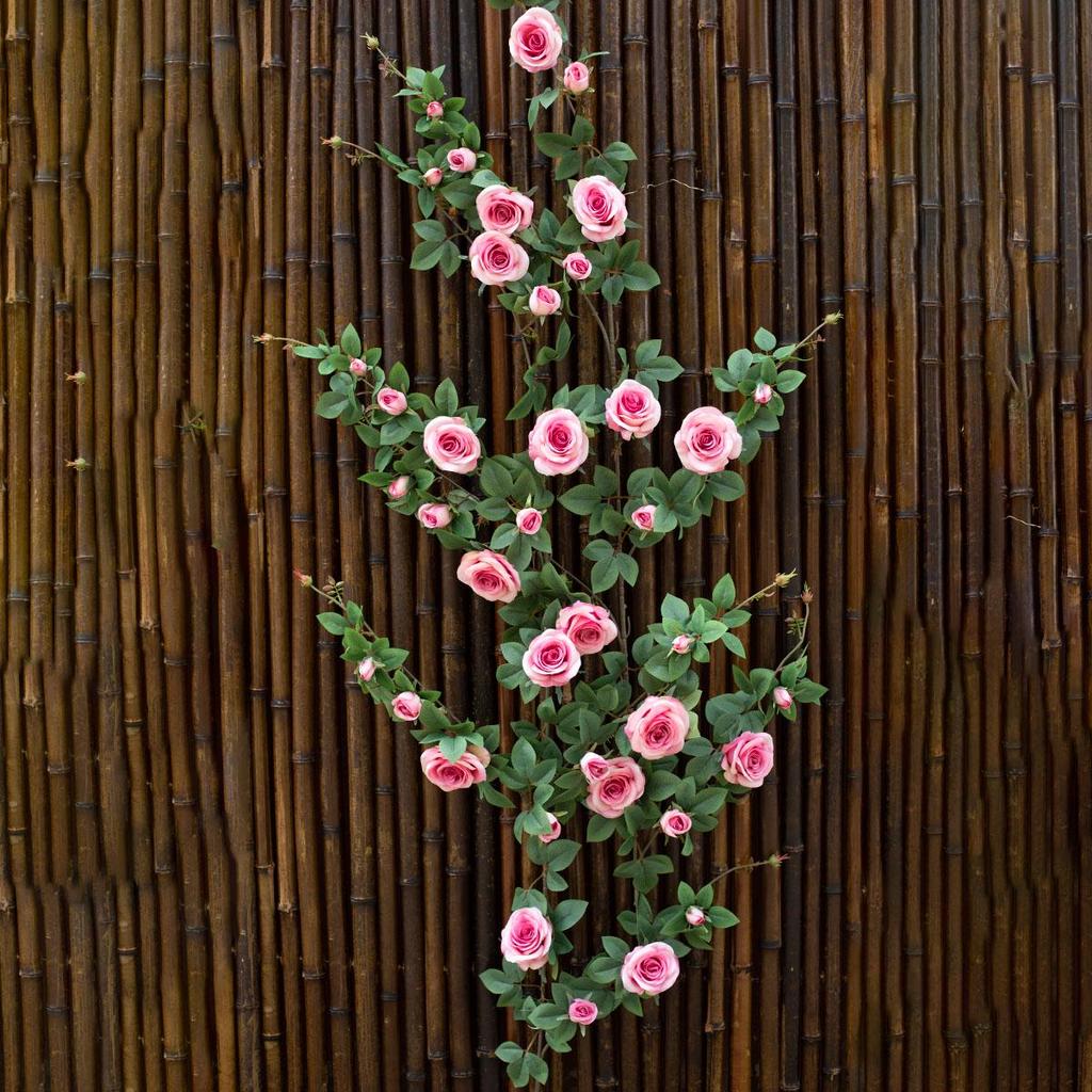 Artificial Rose Vine Hanging Basket and Arch Decoration