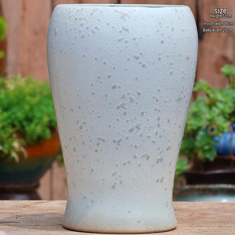 Handmade Large Purple Clay Ceramic Pot for Succulents and Bougainvillea – Breathable, Coarse Pottery Design for Living Room.