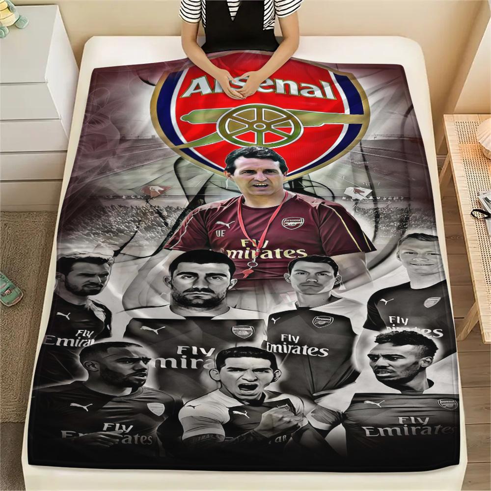 Coperta a Flanella con Stampa Arsenal Football Club, Alta qualità, Confortevole per Tutte le Stagioni, Arredamento per la Casa, Calore e Comfort