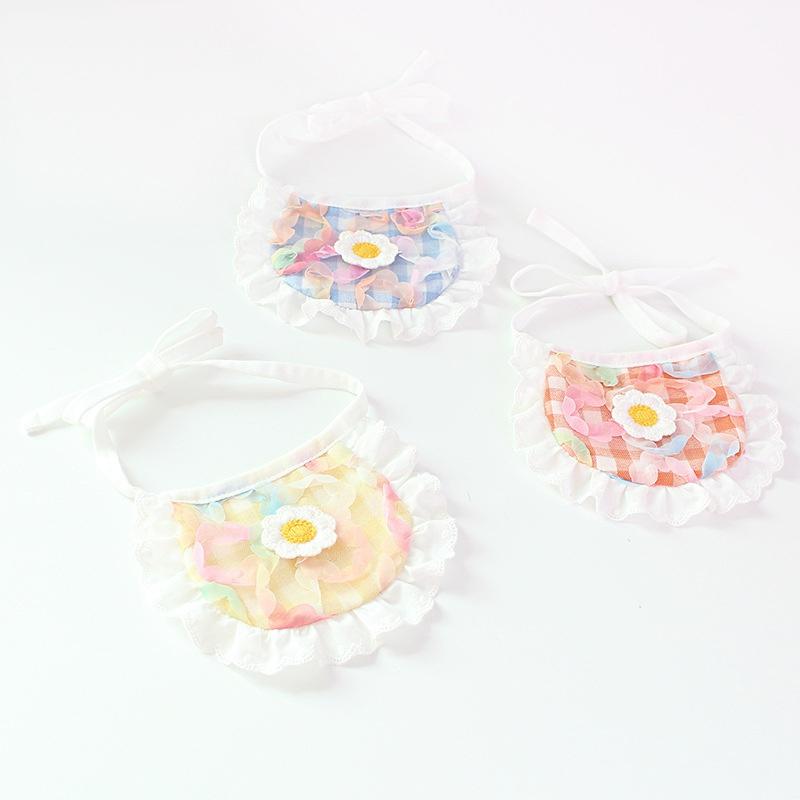 Fashion Dog Bib with Cute Lace Pet Bib For Puppies Neckerchief Pet Supplies Accessories for Dogs Scarf