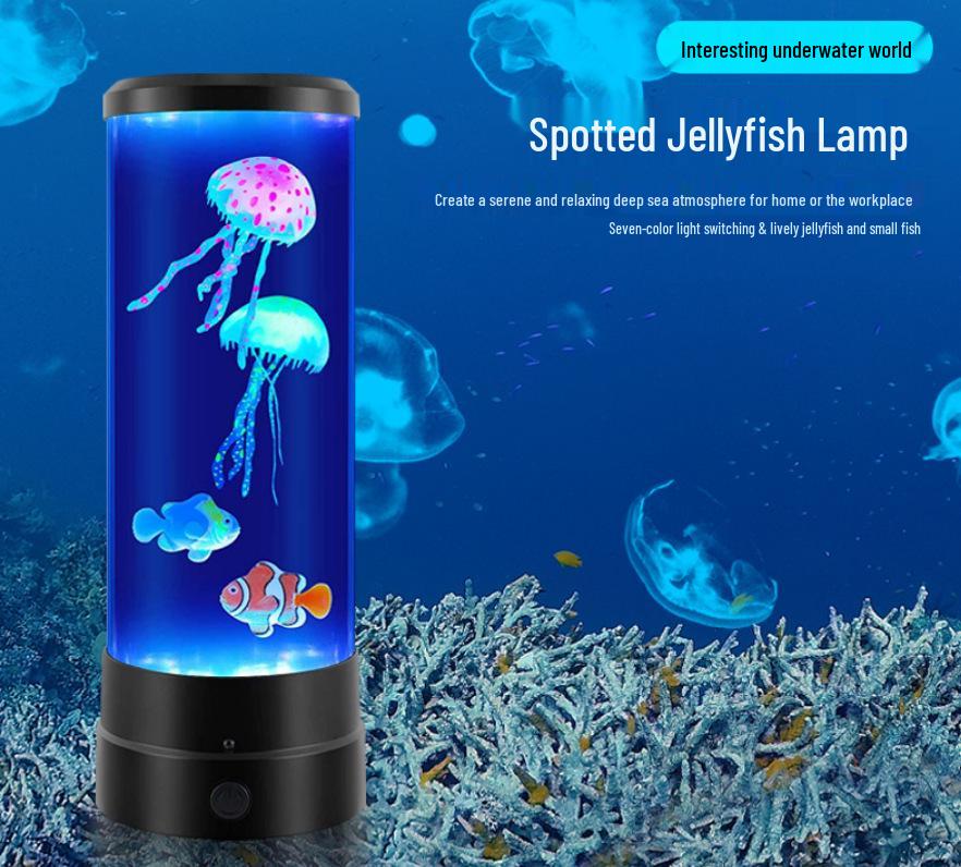 USB LED Jellyfish Lamp: Color-Changing Night Light for Atmosphere and Silent Desktop Décor