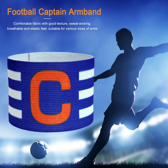 Captain C Armband Adjustable Unisex Adults Teens Football Soccer Training Team Captain Arm Band Elastic Strap