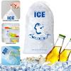 Yorajuy Small Ice Bags - 10 Portable Drawstring Ice Bags | Empty Ice Bags, Freezer Ice Storage Bags, Leakproof Ice Maker Bags for Freezer Ice Storage