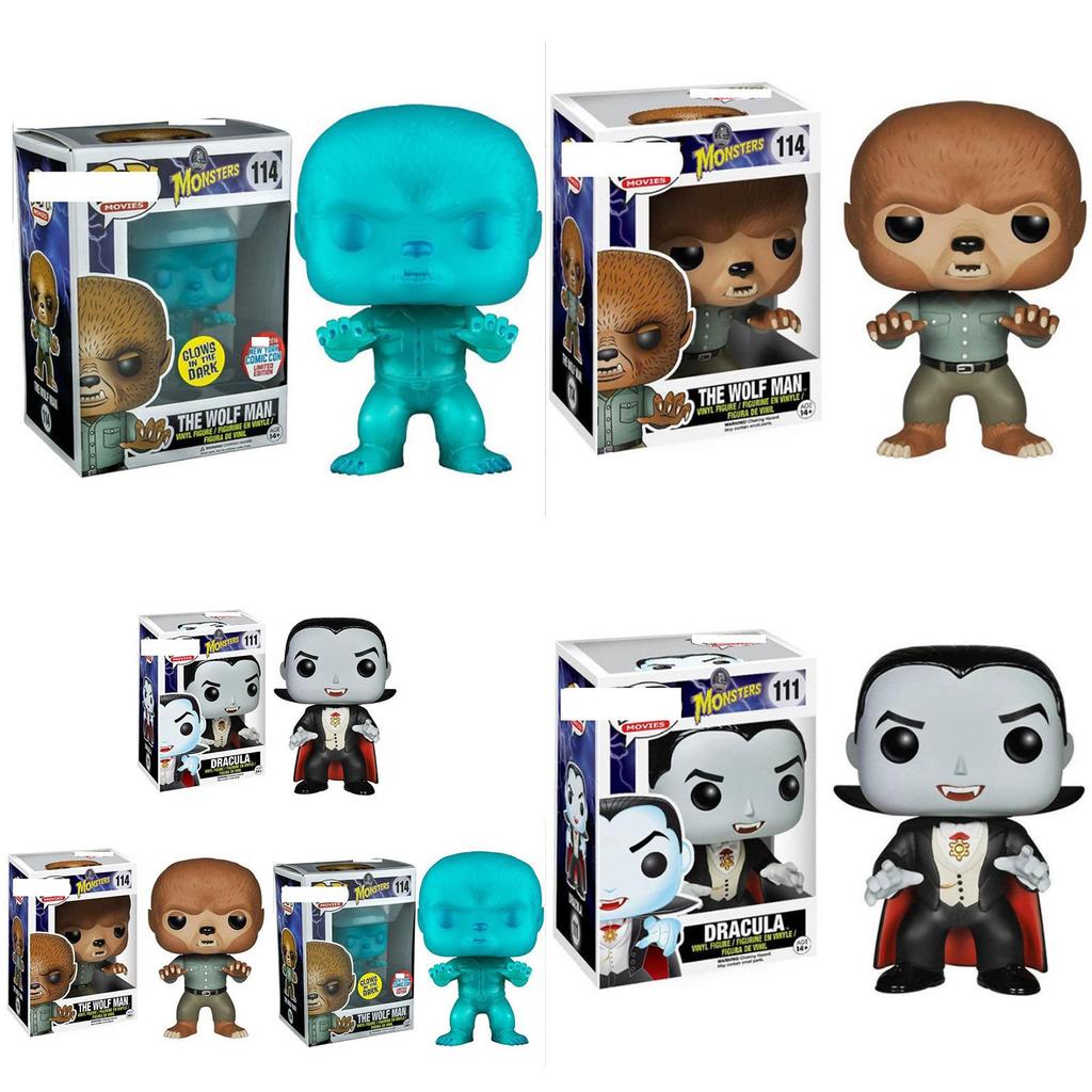 Detailed Monster Wolfman Vampire Dracula Toy Figure 9cm Made Of Rubber Vampire 111 Werewolf 114 Night Glow