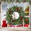 Norfolk Pine & Red Berry Cedar Cypress Wreath for Festive Door or Window Decoration