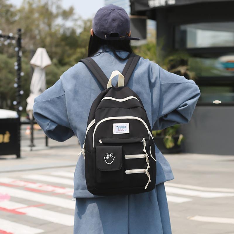 Backpack New primary and secondary school school bag Fashion contrasting color backpack