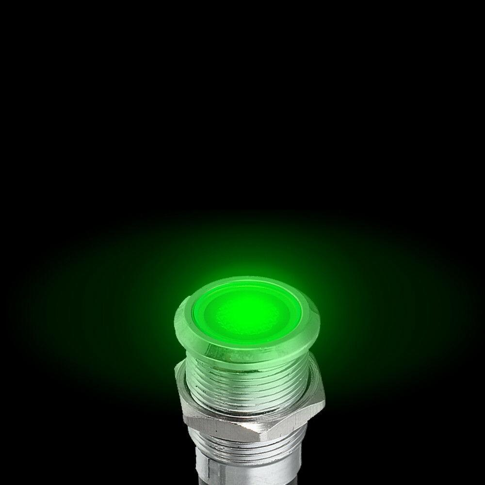 

1 шт. 12 В 12 мм светодиодный индикатор панели управления приборной панелью практичный автомобиль грузовик лодка лампа ABS пластик автомобильные аксессуары автомобильные товары зелёный