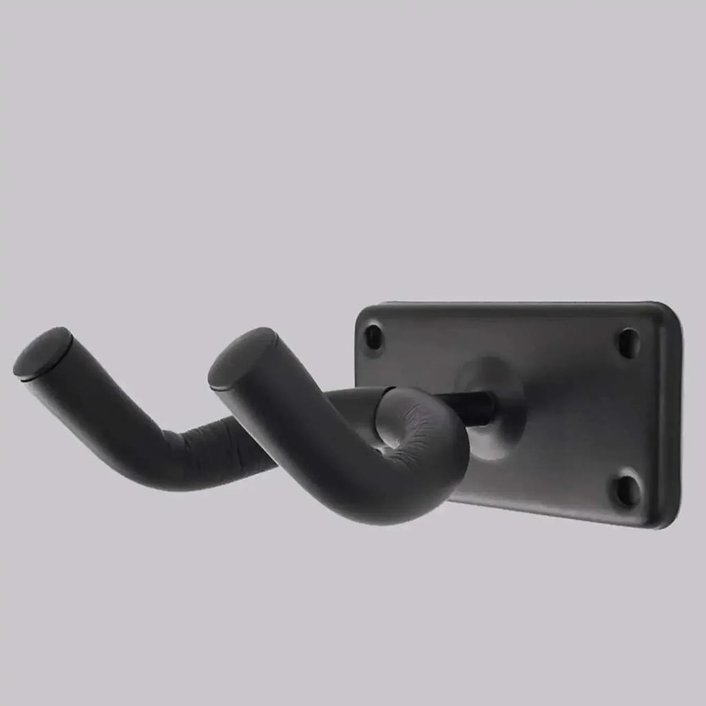 Wall-mounted guitar rack, full-size black hooks suitable for bass mandolin banjo, four-string instruments,and guitar accessories