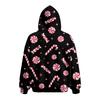 Damen Mode Weihnachtsdruck Pullover Hoodie mit großer Haustier Tasche für Freizeitkleidung
