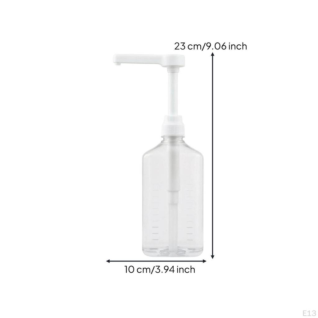 Syrup Dispenser with Pump Clear Sauce Container for Baristas, Bubble
