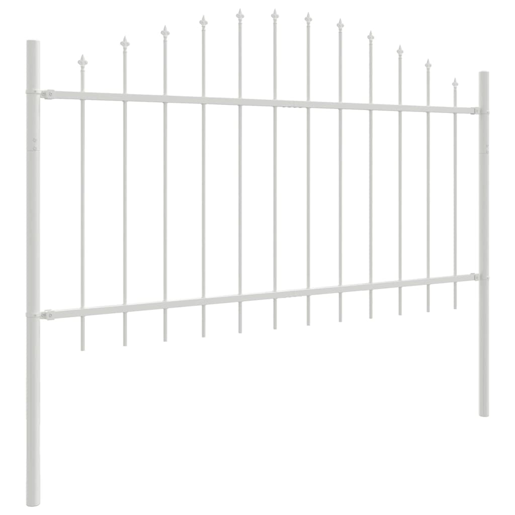 Garden Fence Woerden White 170 x 140 cm Powder Coated Steel