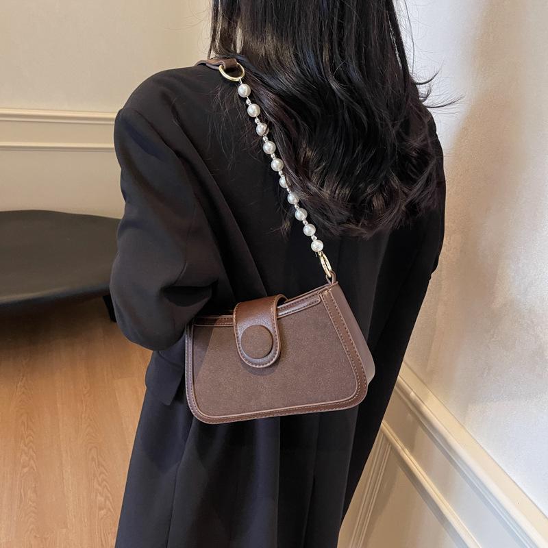 2025 autumn bag women's new sense small bag fashion pearl portable shoulder messenger bag underarm bag women's bag