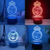 Wekity Led 3d Night Light Illusion Lamp 16 Colour Change Decor Lamp Gifts Kids