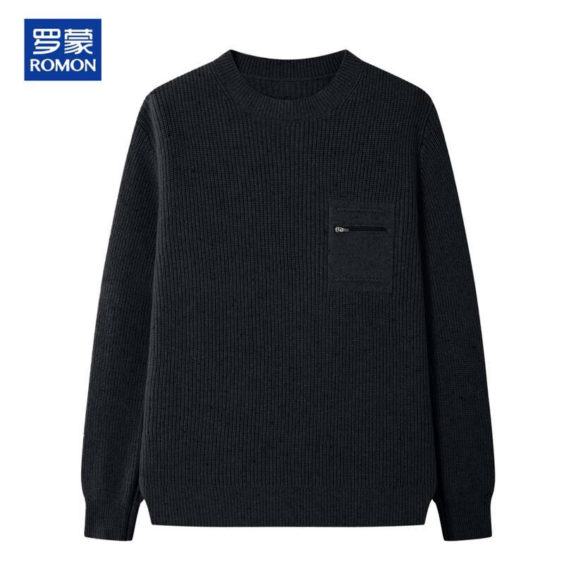 ROMON Men's 100% Pure Cashmere Crewneck Sweater