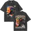 Washed Vintage Rapper Drake for All The Dogs Tshirt Men Women Hip Hop Fashion Pop Music T Shirt  Cotton Short Sleeve Tshirt
