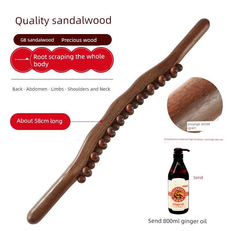 

Ebony Whole Body For Home Dredge Open Back Scraping Stick High Hardness [Real Sandalwood] + 800ml Ginger Oil