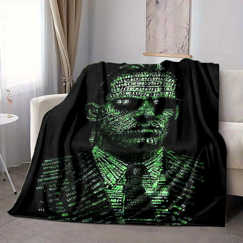 1 Stück Die Matrix Flanell-Kuscheldecke - HD-Druck Leicht Weich Warm Ganzjahresdecke für Sofa, Bett, Reisen, Camping 010