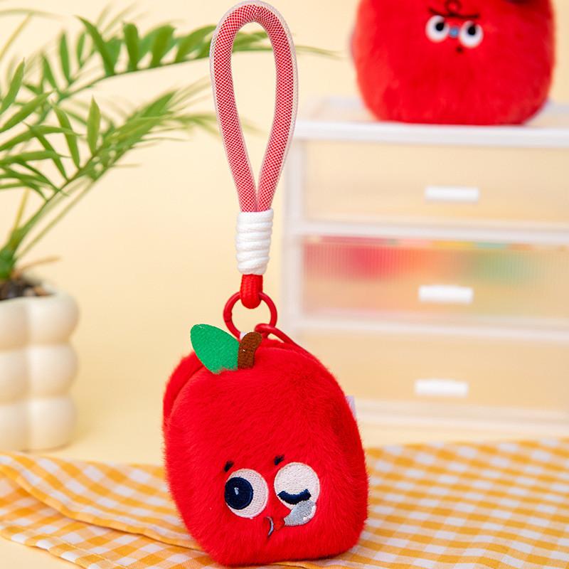 

Plush Apple Keychain With Creative Design For Gift For Girls And Boys CoinPurse