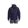 Under Armour Solid Color Logo Print Zipper Hooded Down Jacket Men Outerwear Navy-Blue 1342738-410