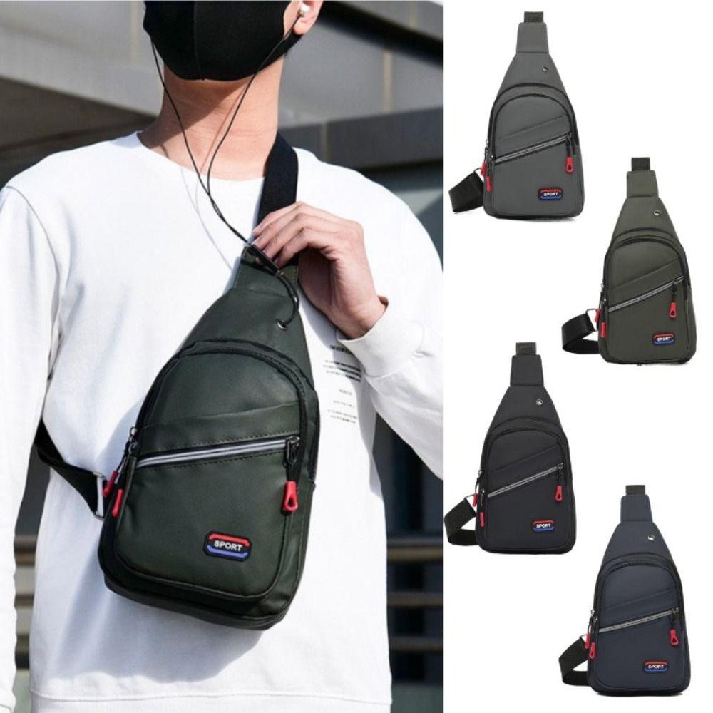 

Нейлоновая мужская нагрудная сумка, водонепроницаемая сумка через плечо, повседневная сумка через плечо для мужчин