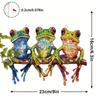 2D Three Frogs Light Catcher, Holiday Decoration, Country Room Decoration, Four Seasons Window Wall Room Bedroom Home Garden Indoor Decoration
