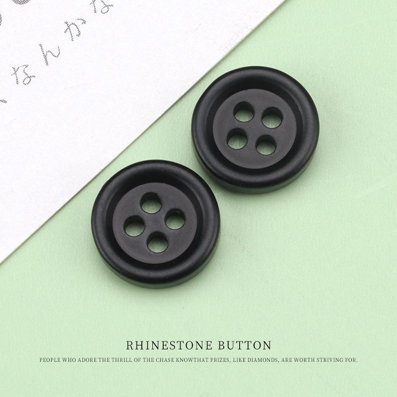 5pcs Color Round Edge Four Eyes Resin Buttons Buttons Shirt Accessories Women'S Shirts Versatile Clothes Decorative Buttons Small Buttons
