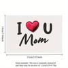 4pcs Mother's Day Card with Leather 3D Heart Design - A Unique and Elegant Gift for Mom