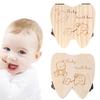 Baby Tooth Box Wooden Milk Teeth Organizer Storage Boys Girls Save Souvenir Case