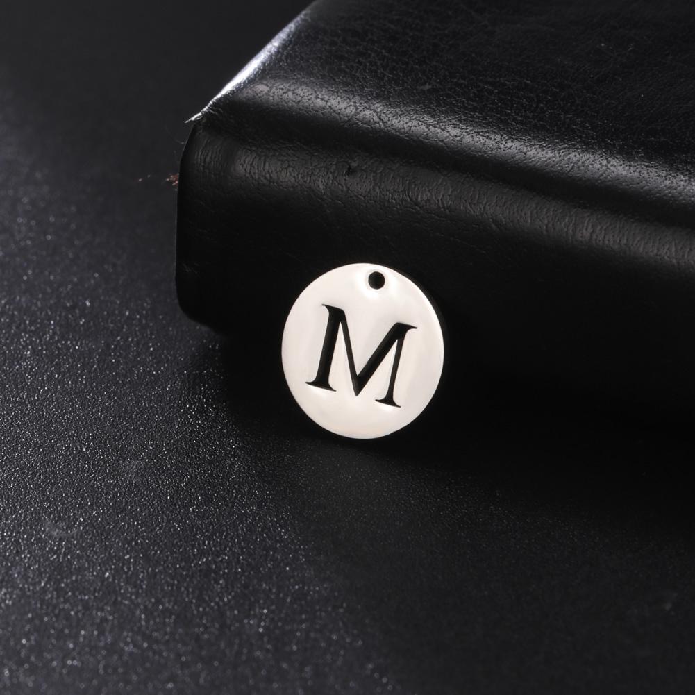 Teamer 10pcs A-Z 26 Letters Stainless Steel Charms for Jewelry Making Initial Alphabet Charms Pendant for Bracelet Necklace DIY