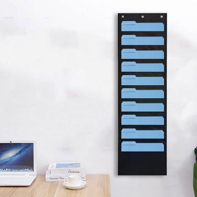 Hängemappen-Organizer Über der Tür Akten-Organizer Wandmontiert 10 Papieraufbewahrungstaschen Diagramm für Zuhause Büro Klassenzimmer