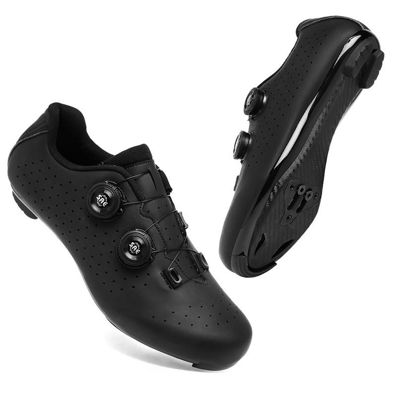 Road Cycling Shoes With Stiff Sole Nylon Carbon Fiber Clipless Or Flat Pedal Compatible Unisex Lightweight Breathable Bike