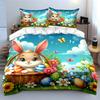 Easter Bunny Spring Picnic Set Exquisite Three-Piece Bedding Set Gift For Kids And Adults