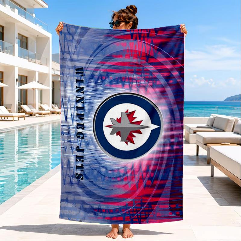 Jets Hockey Team Beach Towel, Super Soft Microfiber, Perfect Gift for Her/Him, Birthday, for Pool, Beach, Travel, Decor Beach Party