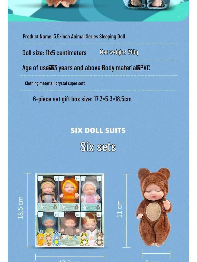 5-Inch Lifelike Sleeping Reborn Baby Doll