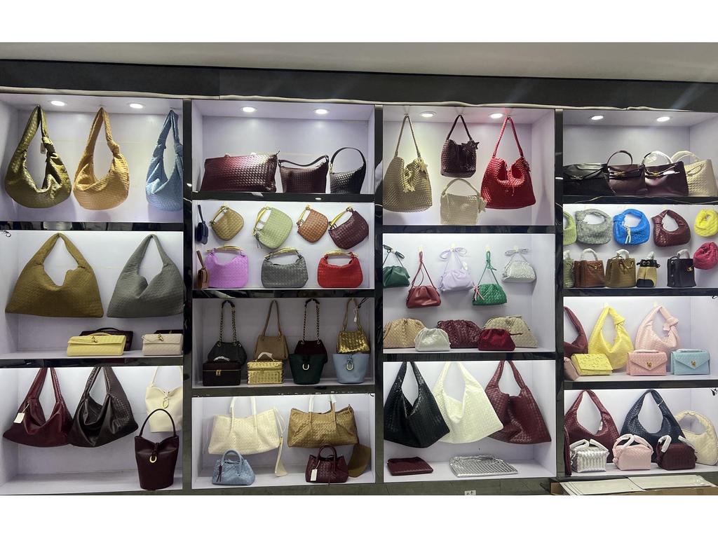 Women's Hand-Woven Crescent Bag with Metal Handle - Sardine Dumpling Style