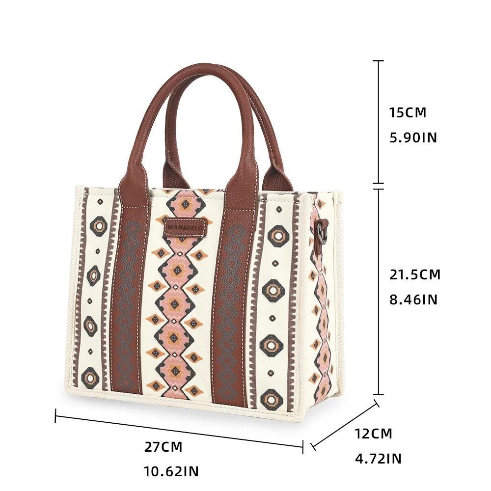 Vintage Tote Bag for Women Retro Shoulder Handle Satchel Boho Western Handbag Crossbody Bags