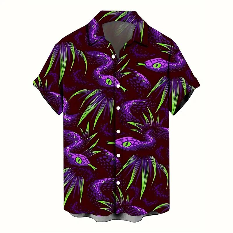 

Модная гавайская рубашка для кошек и собак для мужчин с 3D-принтом, с графикой животного и свиньи, рубашки с коротким рукавом, новый дизайн, летняя пляжная блузка на пуговицах с отложным воротником 3XL