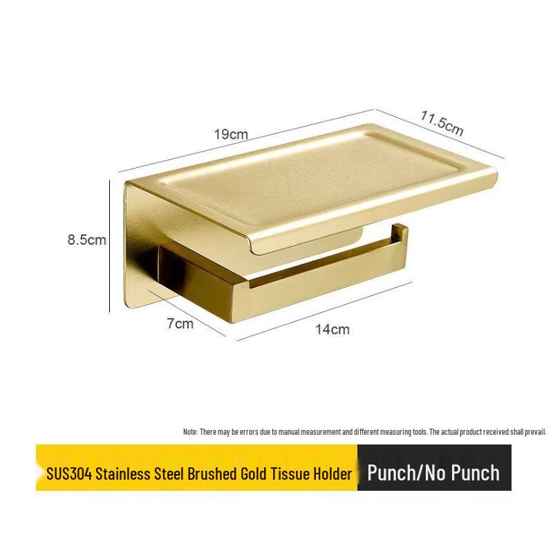 304 Edelstahl Badezimmer-Toilettenpapier- und Handyhalter
