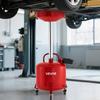 30L Waste Oil Drain Tank, Industrial Fluid Drain Tank with Adjustable Funnel Height, Portable Oil Drainer with Wheels & Toolbox, Fluid Fuel Transfer