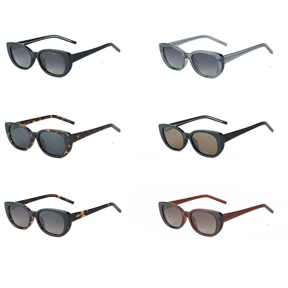 Cat Eye Sunglasses TR90 Frame Polarized Minimalist Design Shades Acetate Temple Women Fashion Gradient Lens Classic Goggles