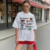 90s Retro Y2k Alarm Clock Print Womens T Shirt Positive Quotes Tee Shirt Oversized Streetwear Graphic Tees Unisex Summer Tops
